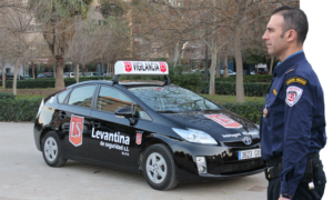 coche patrulla de levantina de seguridad