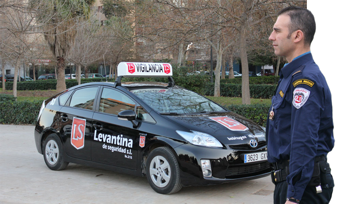 coche patrulla de levantina de seguridad 