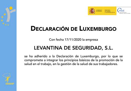 Título Oficial Otorgado a Levantina de Seguridad